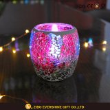 New Style Colored Cracked Glass Candle Holder