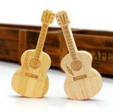 Bamboo / Wooden Creative Guitar USB Drive