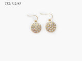 2018 New Fashion Design Gold Plated Crystal Metal Earrings