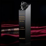 Black K9 Crystal Trophy for Business Gift