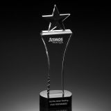 Standing Star Tower Crystal Award for Employee Trophies (#2028)