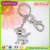 Hot Sale! Floating Silver Plated Crystal Dog Keychain