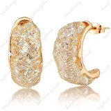 Wholsale Zinc Alloy Jewellery Moon Shaped Gold Stud Earring