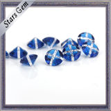 Blue and White Mixed Color Round Gemstone for Jewelry