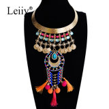 Leiiy Boho Tassel Women Multicolored Statement Pendants Fashion Necklaces