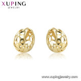 96339 Fashion Flower Shape Zircon Earring 14K Gold Plated Imitation Jewelry for Women