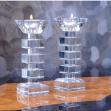 Beautiful Elegant Crystal Candle Holder with Gift Box Candelabra for Home Decoration