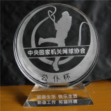 China Factory Custom Crystal Metal Trophy for Tennis