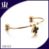 Nice Metal Jewelry Bracelet Gold Color Brace Let with Ball and Charm Ob103