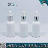 1 Oz 30 Ml Opal White Glass Cosmetic Dropper Bottle