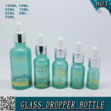 Transparent Blue Cosmetic Essential Oil Glass Bottle with Transfer Pipettes Eye Dropper
