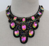 Lady Colorful Crystal Costume Jewelry Choker Fashion Necklace (JE0166)