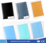Clear/Golden/Bronze/Blue/Green/Grey/Black/Pink Float Glass for Door and Window