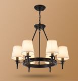 American Pastoral Iron Pendant Lamp with 6 Lights