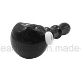 New Arrival Black Dogo Spoon Glass Hand Pipe (ES-GB-560)