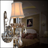 Crystal Wall Lamp with Fabric Shade (W8004-1)