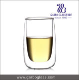 13oz Round Shape Double Wall Glass Tumbler for Home Using for Hot Tea and Coffee Drinking GB500210375