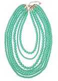Fashion Statement Long Chain Beaded Bib Multi Strand Necklace