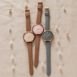 Custom Brand Logo Quartz Watch Fashion Digital Watches of Gold Color (WY-17008F)