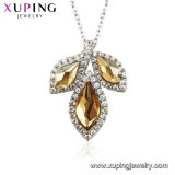44361 Xuping Leaf Shape Crystals From Swarovski Mala Necklace Women Jewelry