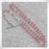 Plastic Rosary with All 5*8mm Pink Plastic Beads Item: Io-Cr237