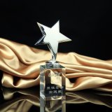Metal Star Trophy Crystal Craft Awards Glass Trophy