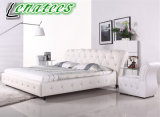 A056 French Style Bedroom Furniture Genuine Leather Bed
