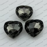 Pujiang Factory Jet Crystal Heart for Jewelry (3005)