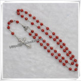 Cross Beads Plastic Rosary Jesus Cross Pendant Rosary (IO-cr232)