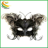 Costume Party Props Glow Butterfly Mask with Feather