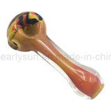 Inside-Orange Spoong Hand Pipe with Artistict Bowl (ES-HP-181)