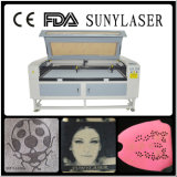 Fast Speed Double Heads Texitle Laser Cutting Machine with Ce FDA