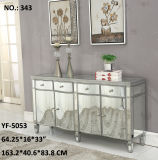 Living Room 3 Drawer Golden & Silvery Mirrored Furniture