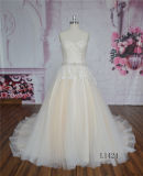 Champagne Strapless Wedding Dress Ball Gown