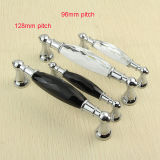 96mm Pitch Clear White Crystal Glass Hardware Lady Handles