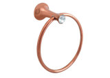 Hot Sell Wall-Mounted Bathroom Accessory Towel Ring Zinc Alloy and Crystal