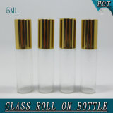 5ml Clear Stainless Steel Roller Ball Glass Roll on Bottle