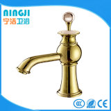 Faucet Basin Mixer for Golden Color Crystal Handle