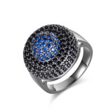 Retro Style Shinning Blue CZ Ring Custome Jewelry