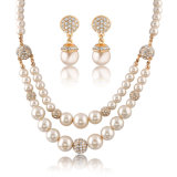 Top Selling Crystal imitation Glass Pearl Garment Costume Jewelry Set
