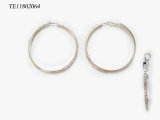 Wholesale Fashion Design Crystal Stone with Hoop Earrings