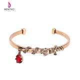 New Cheap Retro Personalized Inlaid Crystal Skull Alloy Women's Open Bracelet