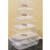 Square Shaped Pet Disposable Plastic Fruit Container/Salad Boxes