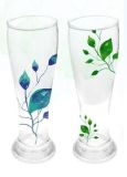 Nice Glass Cup with Decal Flower Glassware Sdy-H0153
