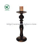 Glass Candle Holder for Party Decoration with Single Post (dia8.5*24.5)