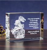 Christmas Gifts Crystal Cube with Custom Size and Logo Engraving