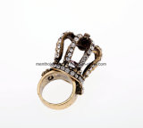 New Retro Personal Inlaid Diamond Ring Crown Shape Crystal Fashion Jewelry