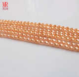7-8mm Pink Rice Freshwater Pearl Strand