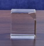Clear Crystal Glass Cube with 3D Laser Engraving