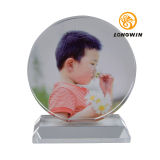 Longwin Personalized Glass Picture Frame - Customized Colour Printing Photo on Glass Beautiful Tabletop Plaque Crystal Image
